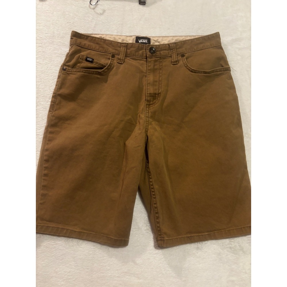 Vans Off The Wall Men's 28 Khaki Shorts Skateboarding Surf Pockets Grunge